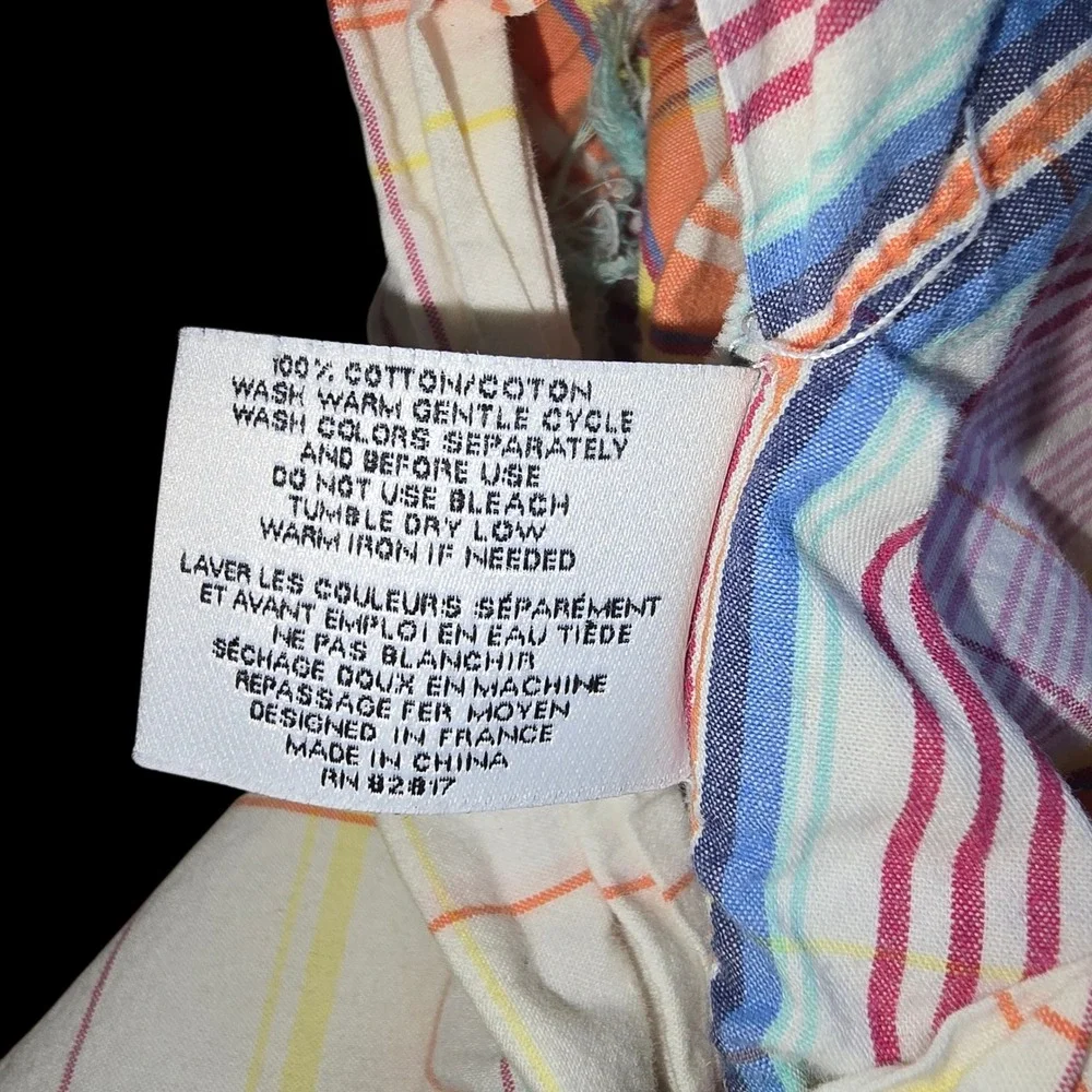 Lacoste Pillowcases Set of‎ 3 Plaid Colorful Cotton